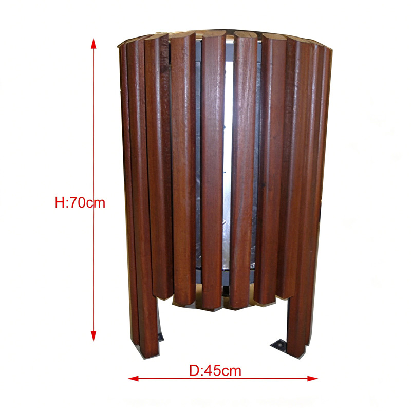 The HS-DS005 Galvanized Metal Garbage Can: Durable Art for Public Spaces,galvanized metal garbage can